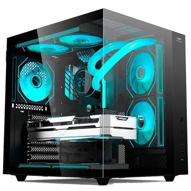Imagem de Gabinete Gamer para Computador Aquarius MT-G920BK Vidro Temperado Atx Micro Atx Mini Itx Preto C3tech