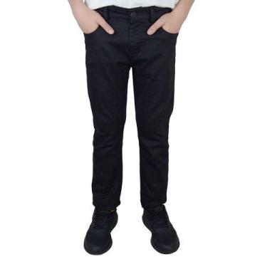 Imagem de Calça Sarja Infantil Masculina King&Joe Sarja Preta - CL0010, 4, Preto
