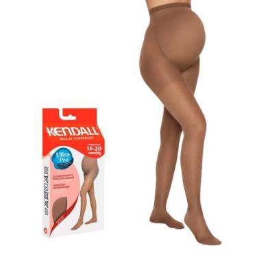 Imagem de Meia Calça de Compressão Kendall Gestante 15-20mmHg 1653 Castanho - M,
