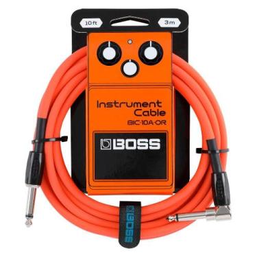 Imagem de Cabo Instrumentos P10/P10L 3 metros Boss BIC-10A-OR Laranja