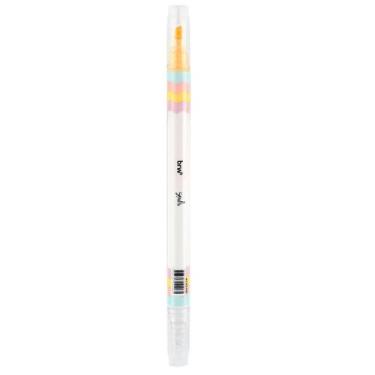Imagem de Marca Texto Apagável Ponta Dupla Cores Pastel - BRW, AMARELO