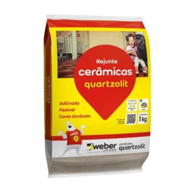 Imagem de Rejunte Quartzolit Cinza Platina 1kg Flexível Para Cerâmica