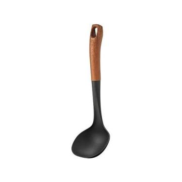 Imagem de Concha Terrina em Nylon 31 Cm Cabo Marrom Tipo Madeira - Western, Pret