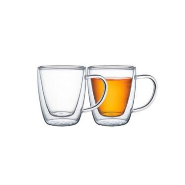 Imagem de Conjunto de Xícaras Tramontina para Café e Chá Vidro Duplo com Alças 2 Peças