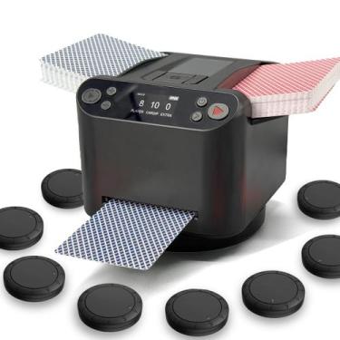 Imagem de Embaralhador de Cartas LuxeVoy 2 Baralhos Recarregável com 8 Controles