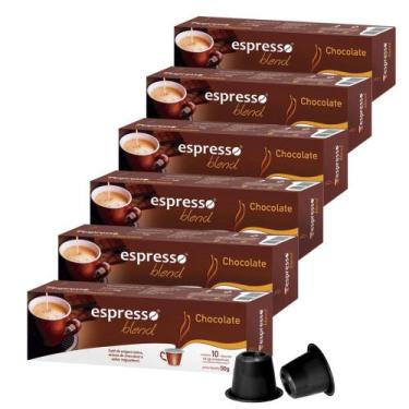 Imagem de Kit 60 Cápsulas de Café Espresso Blend Sabor Chocolate Compatíveis com