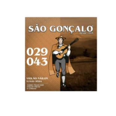 Imagem de Encordoamento P/violão Nylon Preto 0.029 - 0.043 São Gonçalo
