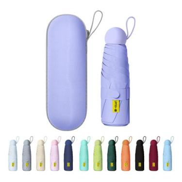 Imagem de Guarda Chuva Compacto De Bolso Com Proteção UV Lilas - Petrin