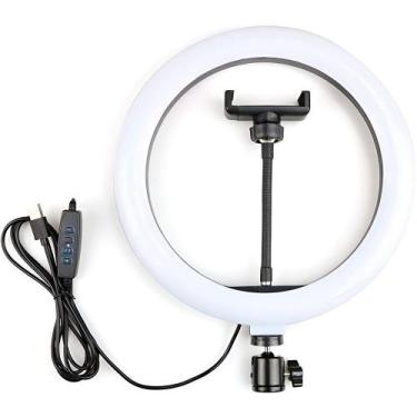 Imagem de Ring Light Aro 10 Polegadas Com Suporte Led Luz Foto Vídeo - OUTRAS MA