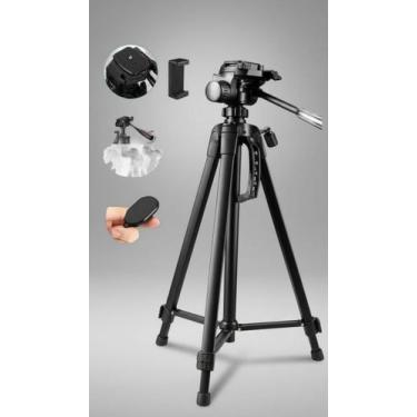 Imagem de Tripé Profissional 1.40m C/ Suporte Celular + Controle - Congratulatio