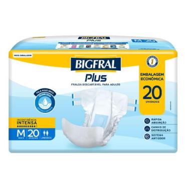 Imagem de Fralda Geriátrica Bigfral Plus Econômica M - 20 Unidades