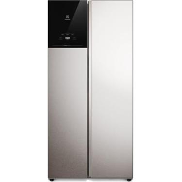 Imagem de Electrolux Geladeira ES40S Side by Side 431L Frost Free Inverter AutoSense Inox Look Bivolt 2 Portas