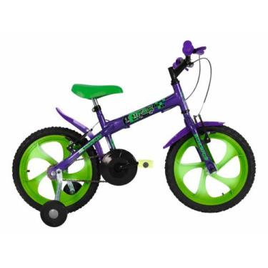 Imagem de Bicicleta infantil houston aro 16 freio v-brake com rodinhas modelo:pi
