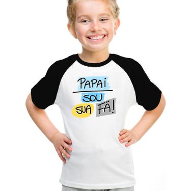 Imagem de Camiseta infantil papai sou sua fã dia dos pais camisa