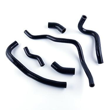 Imagem de LUXERAD 3 camadas 4,5 mm Performance Street Bike Motocicleta Radiador Mangueira de Refrigeração para Yamaha VMAX V-Max 1200 VMX12 (preto)