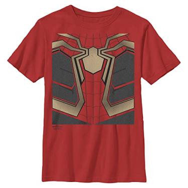 Imagem de Marvel Camiseta masculina Way Home Iron Spider-Man Costume, Vermelho, M