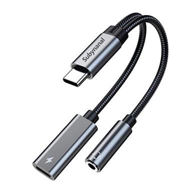 Imagem de Adaptador USB C para fone de ouvido e carregador de 3,5 mm, porta de carregamento USB C PD 3.0 2 em 1 para conector de áudio auxiliar e cabo dongle de carregamento rápido compatível com iPhone 16