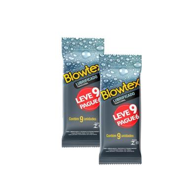 Imagem de Kit leve 18 Pague 12 Preservativo Blowtex Lubrificante c/ 9 Un