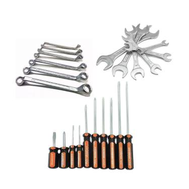 Imagem de Kit 22 Pçs Jogo De Chave Fixa E Estrela 6 A 17mm Starfer