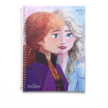 Imagem de Caderno Espiral Disney Frozen Jandaia 1 Materia 80 Folhas