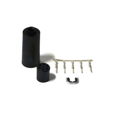 Imagem de WARN Acessório de guincho 14469: soquete remoto redondo universal de 5 fios, preto