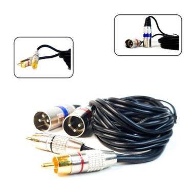 Imagem de Cabo Audio Blindado Canon 2 Xlr Macho / 2 Rca Macho Duplo 2M - Ld