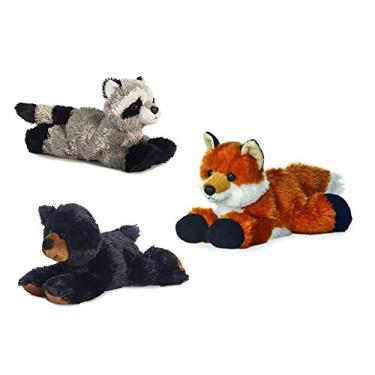Imagem de Aurora Rascal Raccoon Foxie Fox Sullivan Black Bear Mini Flopsie 8" Bundle