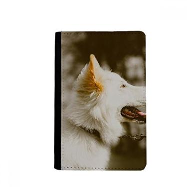 Imagem de Porta-passaporte com foto de animal de estimação branco para cachorro notecase Burse capa carteira para cartão, Multicolorido.