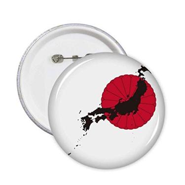 Imagem de Emblema japonês mapa padrão pinos crachá botão emblema decoração acessório 5 peças