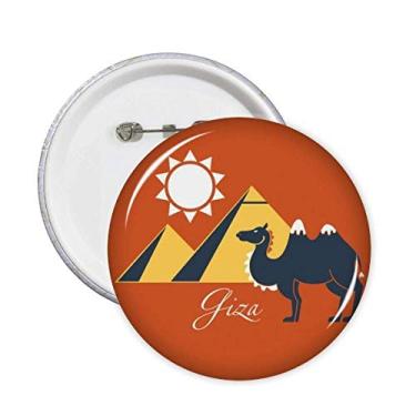 Imagem de Emblema de pirâmide do Egito Esfinge Camelo Alfinetes Emblema Decoração Acessório 5 peças