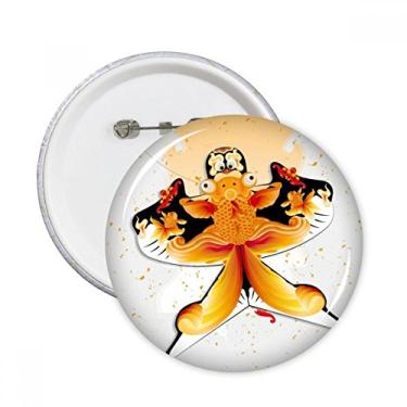 Imagem de Broche redondo com estampa de pipa de cultura tradicional chinesa, broches redondos, emblema, acessórios, decoração 5 peças