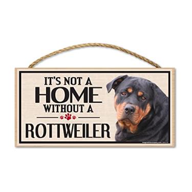 Imagem de Imagine This Placa de madeira para raças de cães Rottweiler