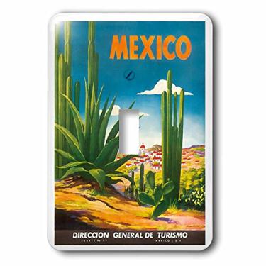 Imagem de 3dRose lsp_171573_1 Imagem de pôster mexicano com interruptor de cacto e deserto
