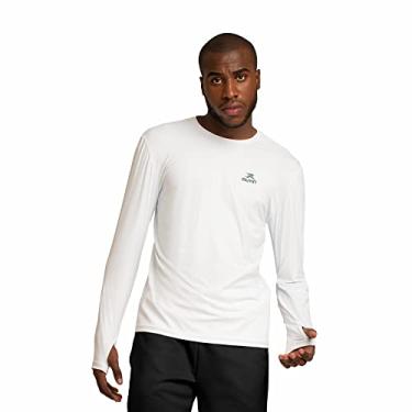 Imagem de Camisa Manga Longa Color Dry Workout Muvin - Masculina – Proteção Solar UV50 - Academia - Treino Funcional - Corrida – Ginástica – Fitness - Caminhada – Secagem Rápida - Vários Tamanhos (G, Branco)