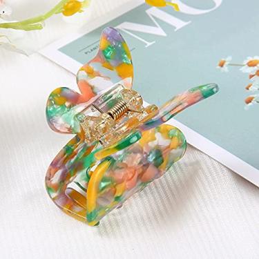 Imagem de nihngvjm Clipes de cabelo novo acetato garra de cabelo doce fada borboleta grampo de cabelo gradiente tie-dye ferramentas de estilo coloridas presilhas para mulheres meninas grampo de cabelo grampo de cabelo (Cor: A10)