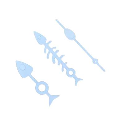 Imagem de TECKEEN 3 * Kit de agulhas de ponteiro de relógio verde luminoso espinha de peixe para NH35/NH36/4R/7S, Branco