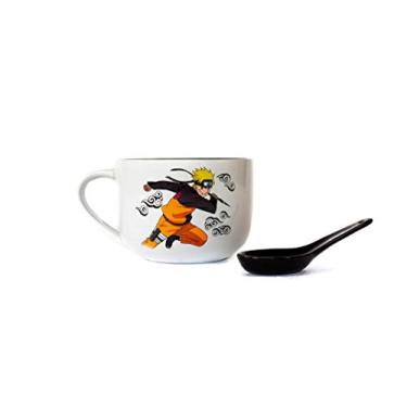 Imagem de Caneca de sopa de cerâmica Naruto 590 ml com colher