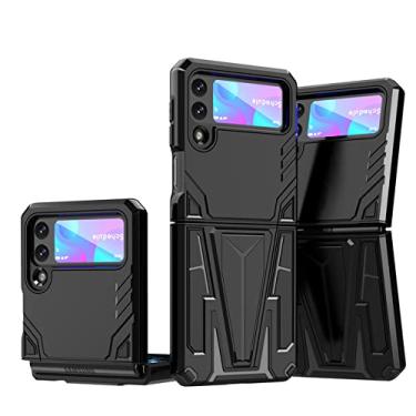 Imagem de Estojo dobrável magnético Kickstand para Samsung Galaxy Z Flip 3 Flip4 Flip 4 5G Flip3 Capa protetora contra quedas Bolsa para telefone Funda Coque, preto, para galaxy Z flip 4