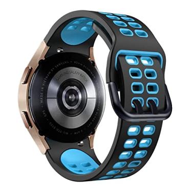 Imagem de HAZELS 20mm Smart Official Strap Band para Samsung Galaxy Watch 4 Classic 46 42mm Smartwatch Silicone No Gaps Pulseira Watch4 44 40mm (Cor: Cor J, Tamanho: Watch4 40mm)