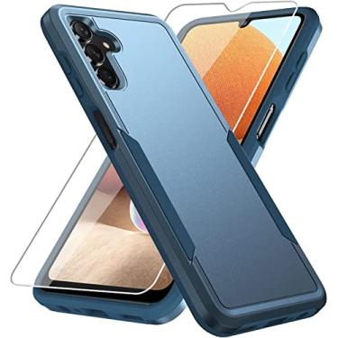 Imagem de Capa Para for Samsung Galaxy S22 Ultra Capinha, com Protetor de Tela de Vidro, Resistente e à Prova de Choque, Caixa de Proteção Total (Azul)