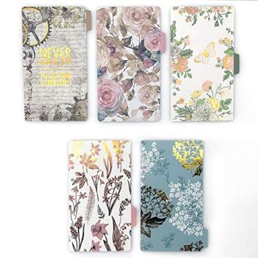 Imagem de Plástico A5/A6 de 21,6 cm. Capa com 6 furos. Pasta de arquivo com anel redondo para protetores de folhas soltas (Divider Paper Never Give Up, A6/17cm*10cm/6 Inch)