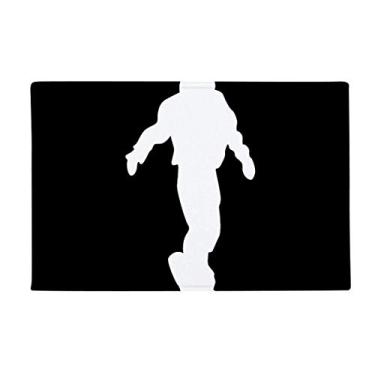 Imagem de DIYthinker Tapete esportivo skatista preto antiderrapante para porta de banheiro