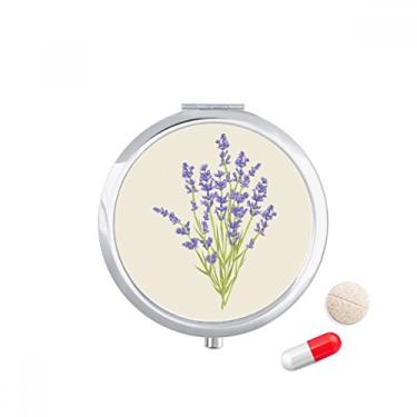 Imagem de Caixa de armazenamento de medicamentos com pintura de plantas de flores, lavanda, bolso