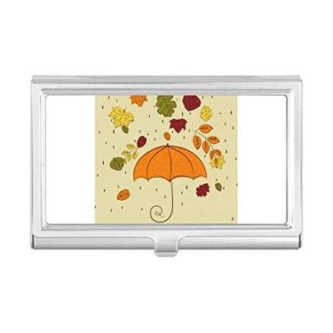 Imagem de Porta-cartões de visita com estampa de chuva, chuva, pingo, guarda-chuva, porta-cartões