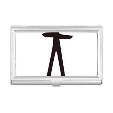 Imagem de Carteira de bolso com inscrição óssea chinesa com sobrenome da personagem Wang, porta-cartões