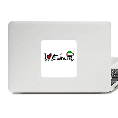 Imagem de I Love Emirates Palavra Bandeira Love Coração Ilustração Decalque Vinil Paster Laptop Adesivo Decoração PC