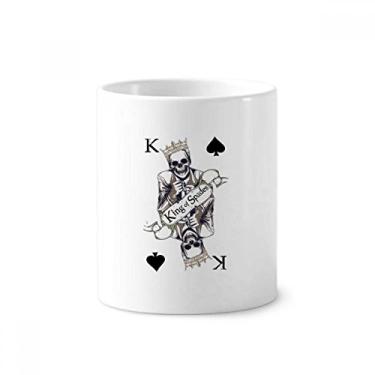 Imagem de Gambling Utensils Baralho Padrão Escova de Dentes Caneca, Suporte de Cerâmica