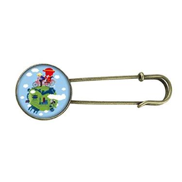 Imagem de Broche de Metal Retrô Chinês The Great Wall Art