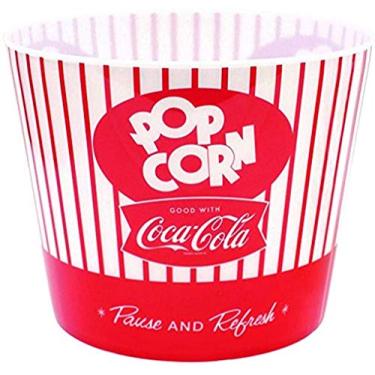 Imagem de Pipoca de Coca-Cola da Tablecraft, Balde de Lanche, Pausa e Refresca (CC400), Vermelho