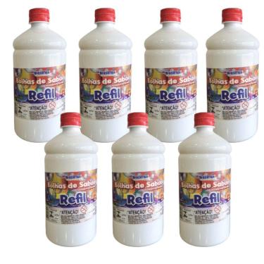 Imagem de Kit 7 Litros Refil Bolhas de Sabão Maquina Bolinha de Sabão